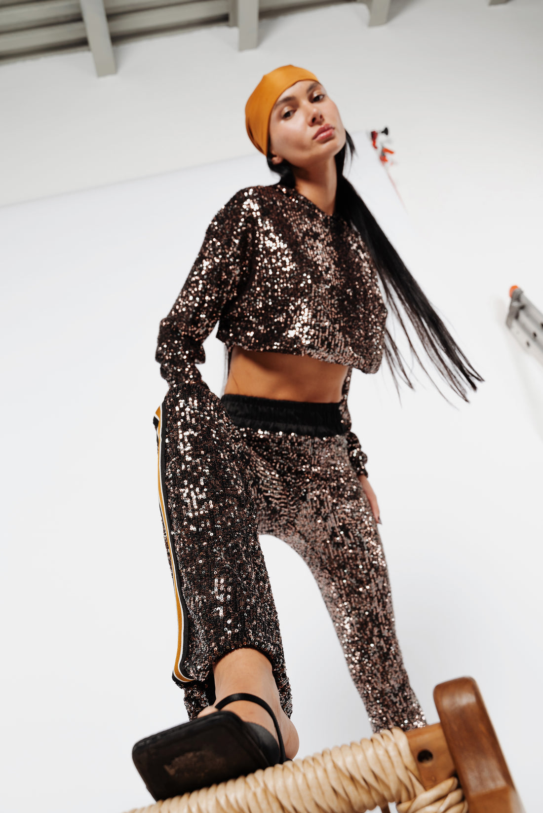 Maglia Crop Paillettes Jayci