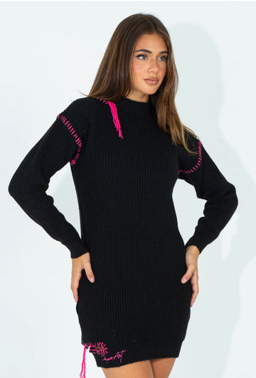 SHOP ART ABITO IN MAGLIA CON DETTAGLI RICAMATI