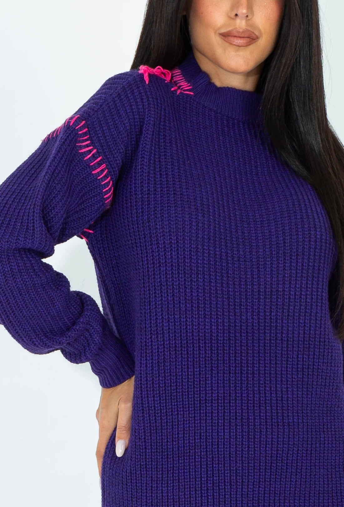 SHOP ART ABITO IN MAGLIA CON DETTAGLI RICAMATI