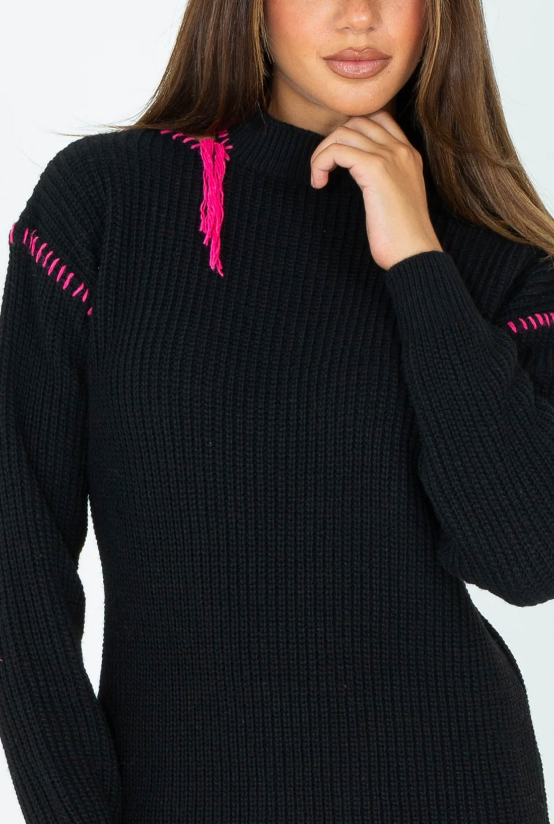 SHOP ART ABITO IN MAGLIA CON DETTAGLI RICAMATI