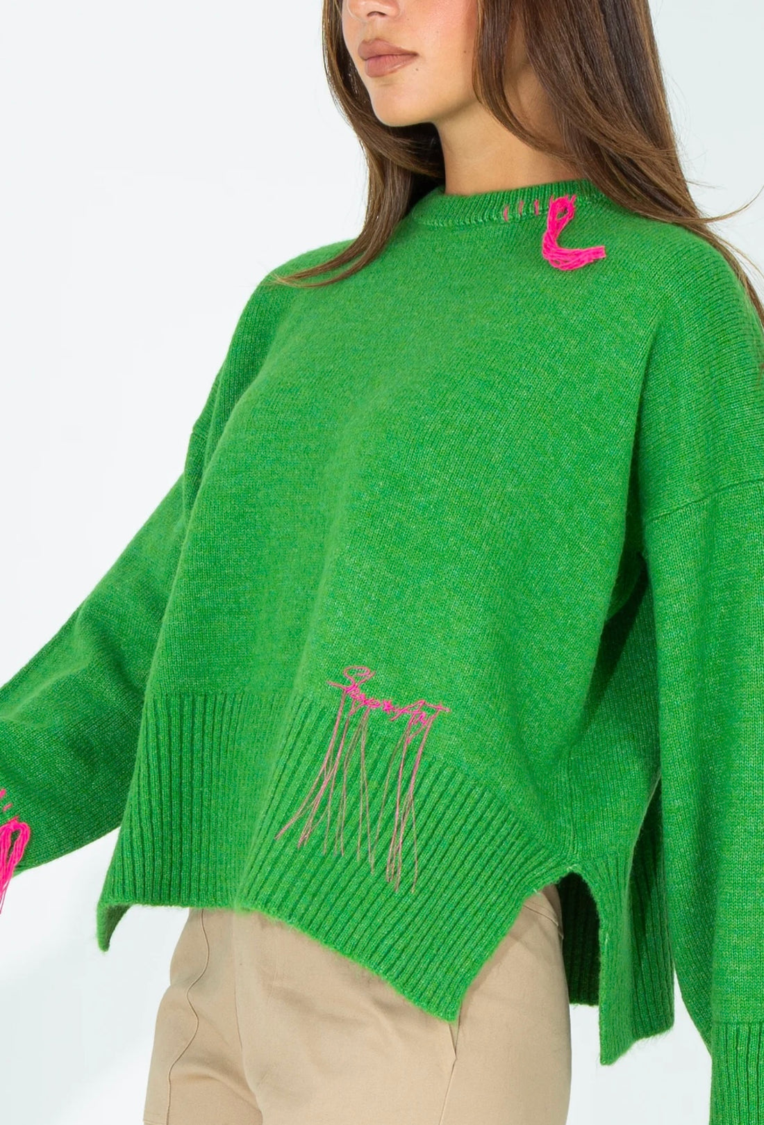 SHOP ART MAGLIA A SCATOLETTA CON RICAMI