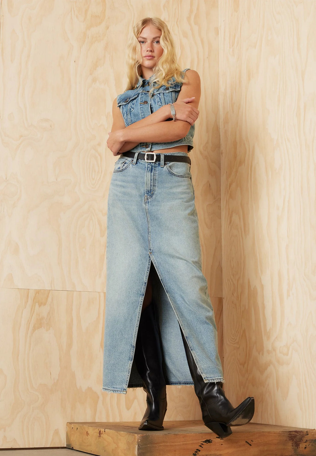 LEVI'S ANKLE COLUMN SKIRT - Gonna lunga - please hold