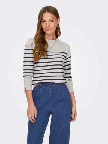 JDYMALOU PULLOVER DI FILO A RIGHE