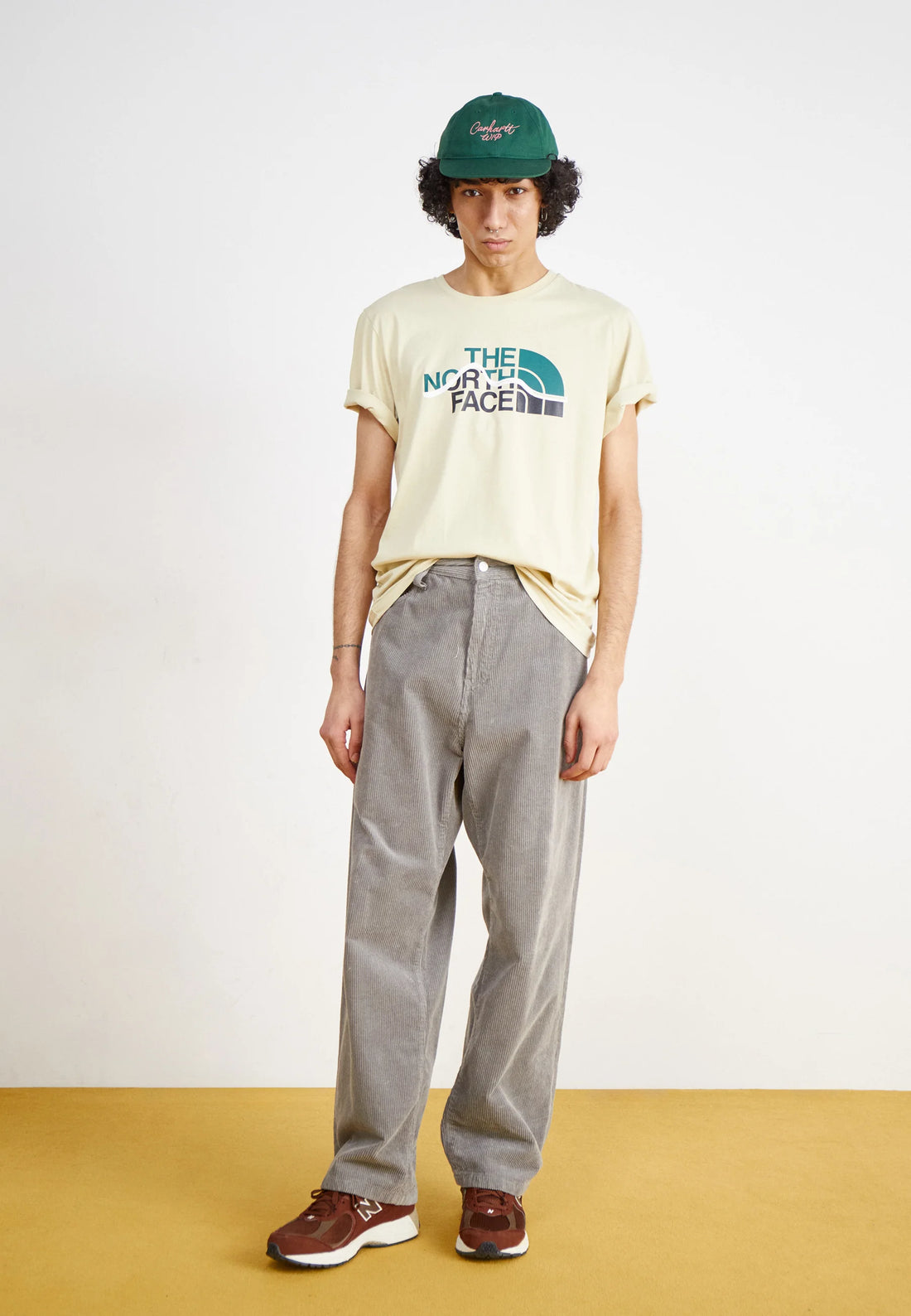 THE NORTH FACE MOUNTAIN LINE TEE BEIGE