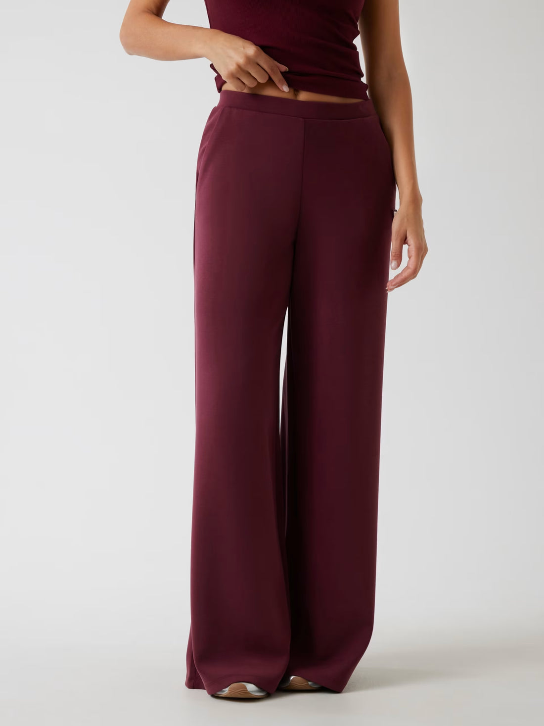 Pantalone wide leg a vita media GUESS
