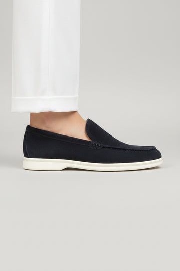 Mocassino in Suede Blu Navy - Suola Leggera