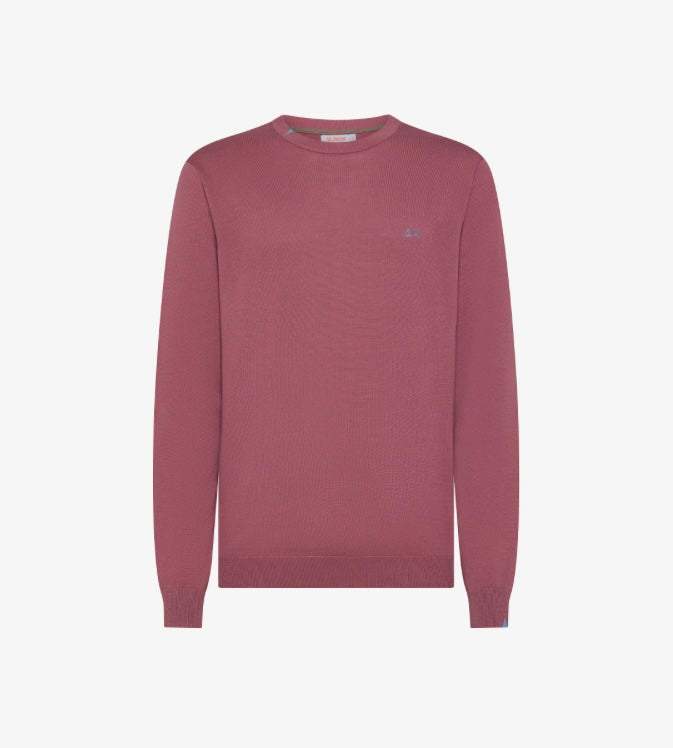 Sun 68 Sweater basic rosa scuro