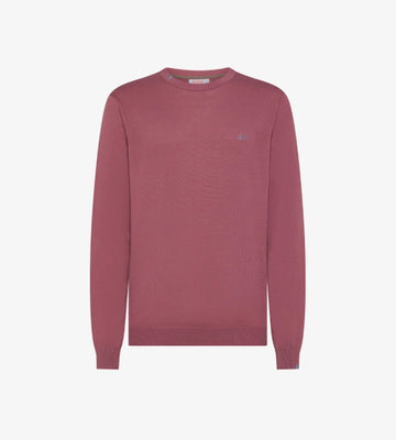 Sun 68 Sweater basic rosa scuro