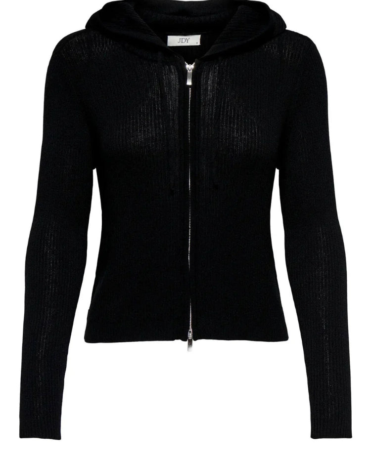 Cardigan full zip e cappuccio Jdy