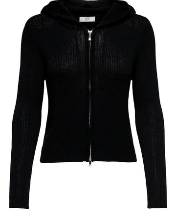 Cardigan full zip e cappuccio Jdy