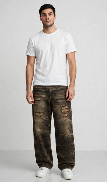Jeans RAPU Crack Baggy
