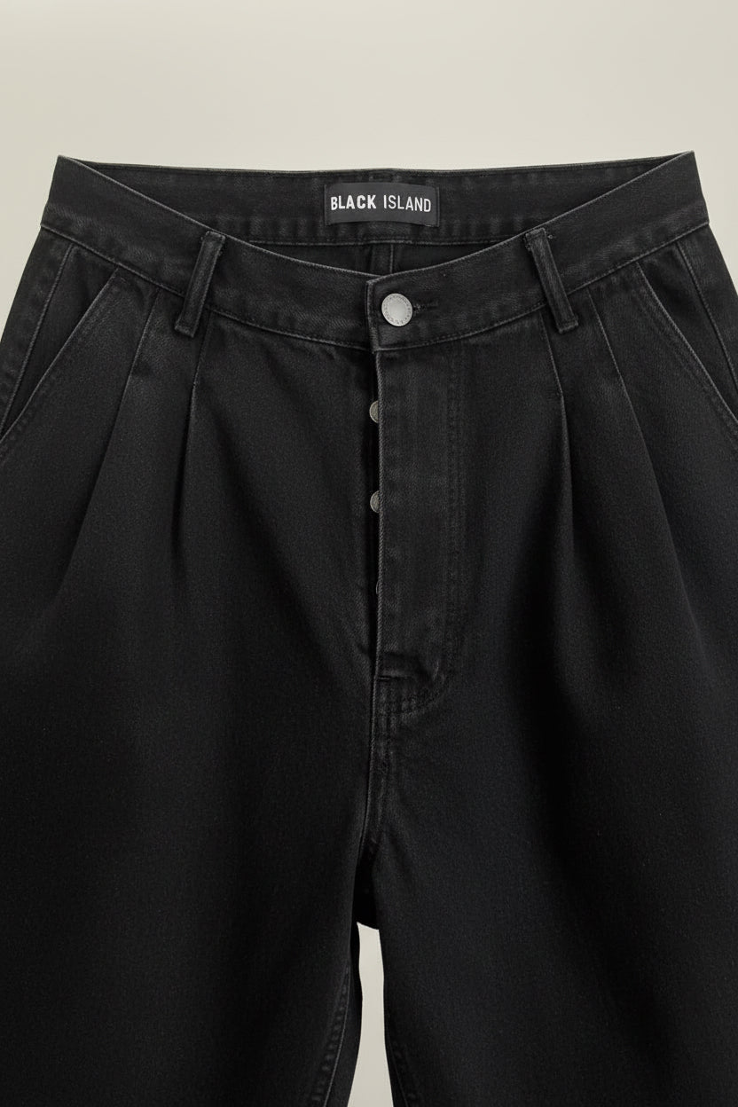 Jort Denim Black Island – Baggy Fit Washed Black