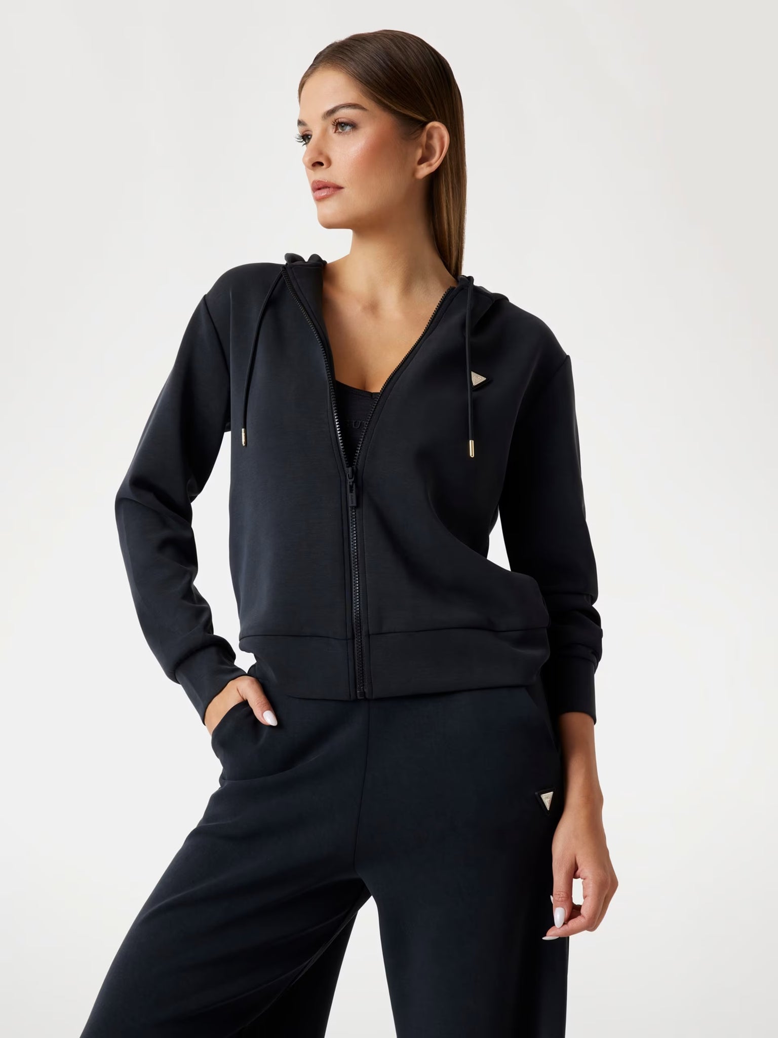 Guess Felpa Cropped Donna V4rq07 Kbsl0 | Di Leo Calzature