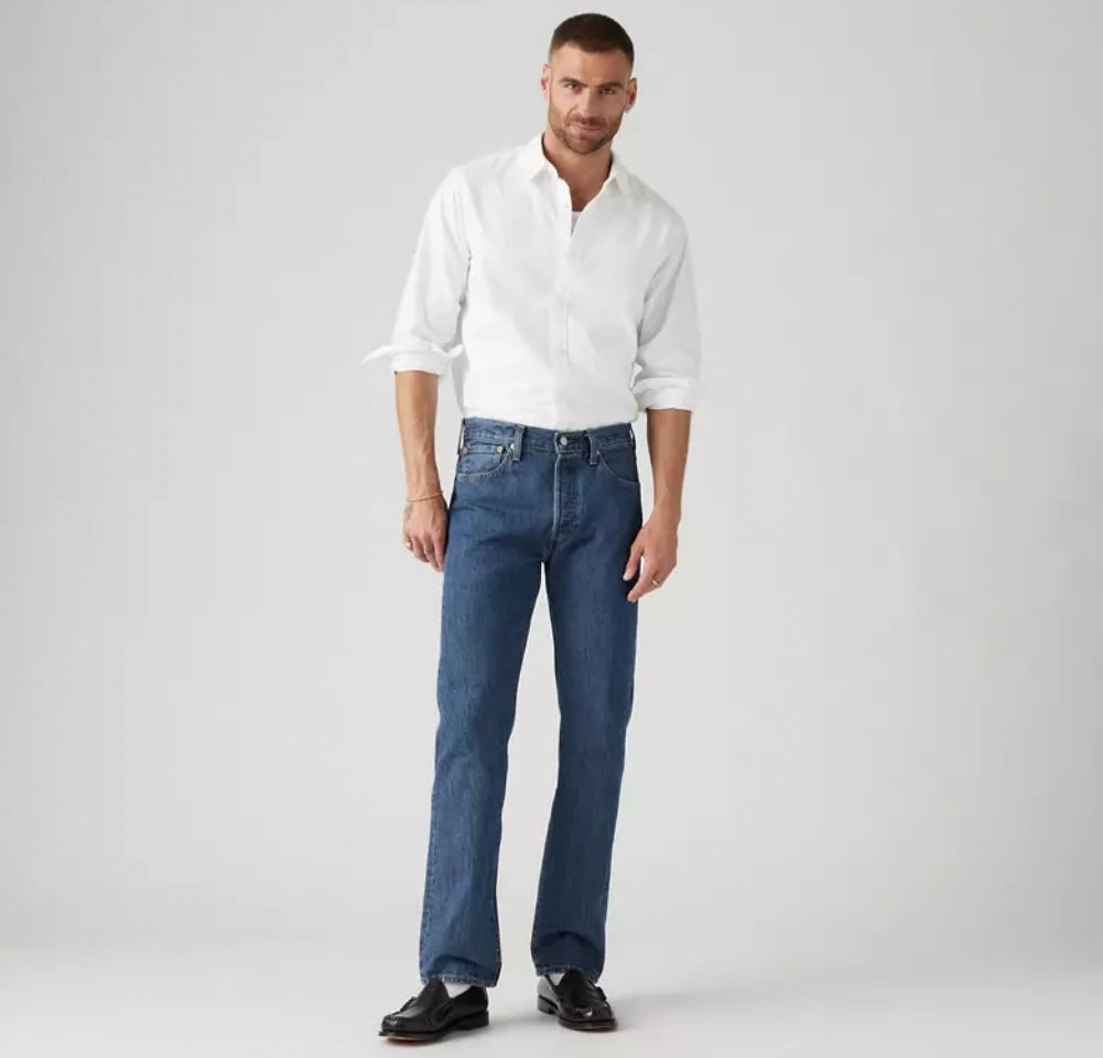 Jeans Levi's 501 Original Stonewash - Blu