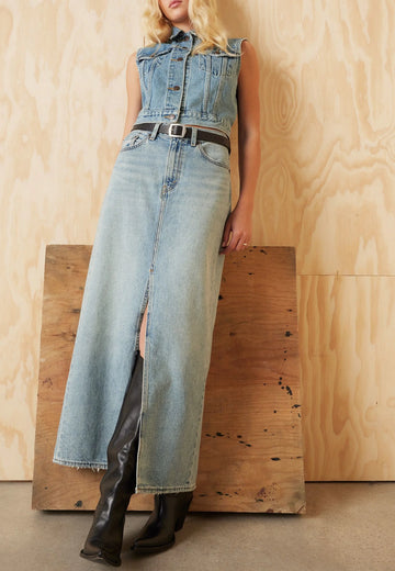 LEVI'S ANKLE COLUMN SKIRT - Gonna lunga - please hold