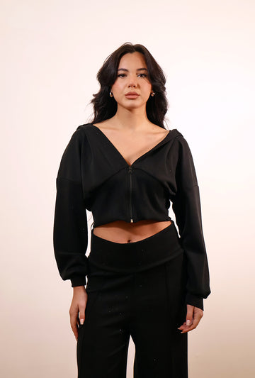 Felpa Crop Diamond Over d