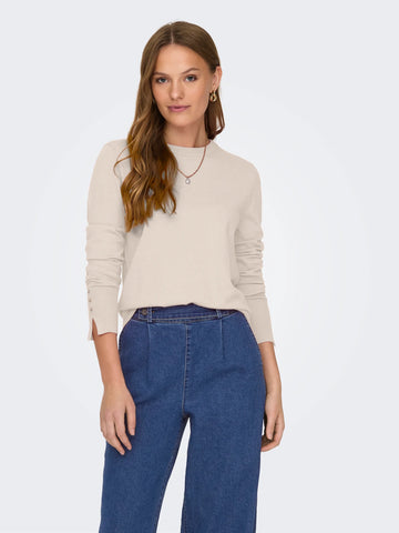 JDYMALOU PULLOVER DI FILO BIANCA