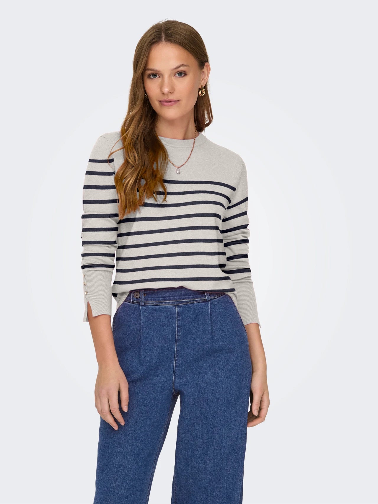 JDYMALOU PULLOVER DI FILO A RIGHE