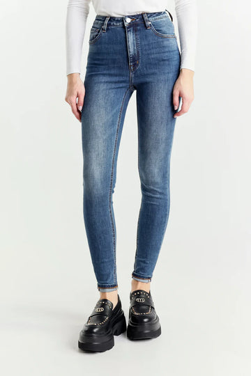 Jeans Skinny Blu Vita Alta MET