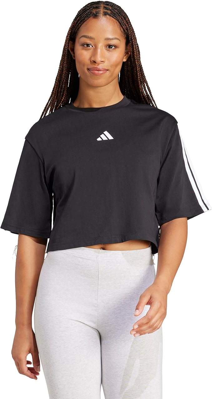 ADIDAS Essentials 3-Stripes Cotton Loose T-Shirt T-Shirt Donna