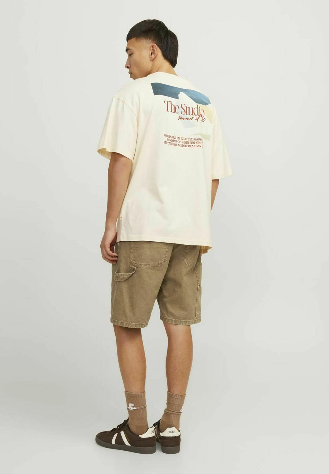 JACK & JONES LOOSE FIT-  Jorts jeans- tan