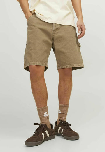 JACK & JONES LOOSE FIT-  Jorts jeans- tan
